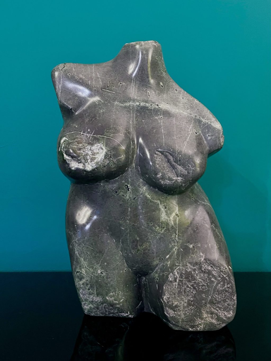 Female Torso in green Cornish Serpentine